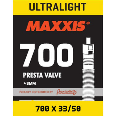 Maxxis Tube Ultralight 700 X 33/50 Presta FV Sep 48mm